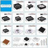 GeeekPi Heatsink Fan Kit for Raspberry Pi, Cooler Fan Heatsink Set with PWM Speed Control Fan for Cooling Raspberry Pi 4, Pi 3 B+, Pi 3 B, Pi 2, Pi B+, Pi Zero/Zero W and Jetson Nano, RockPi