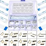 Kidisoii 0.5mm Flexible Flat Cable Connectors Kit, 4/6/8/10/12/14/16/20/30/40Pin FFC FPC Ribbon Sockets Connector with Length of 150mm FPC FFC Flexible Ribbon Cable Reverse Side (0.5mm-RS-Kit)