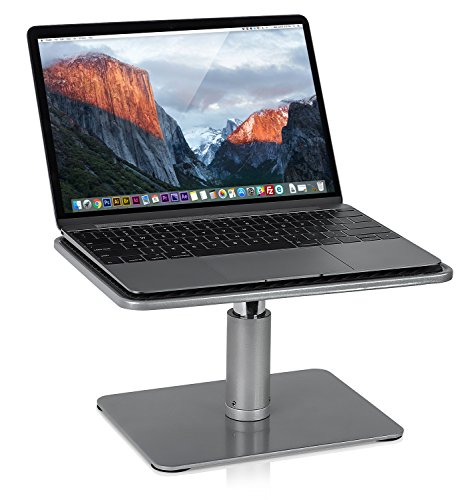 Mount-It! Adjustable Height Laptop Stand for MacBook Pro, Ergonomic Desk Riser for 11-15 Inch Laptops and 24-32 Inch Monitors