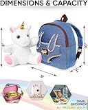 Naturally KIDS Unicorn Toys for Age 3, Birthday Gifts for 2 Year Old Girls, 3 Year Old Girl Gifts, Toddler Unicorn Backpack