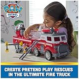 PAW Patrol Ultimate Rescue Fire Truck with 2 Ft. Ladder, Lights, Sounds, a Mini Toy Car, Chase, Marshall & Skye Figures, Toys for Boys & Girls Ages 3+