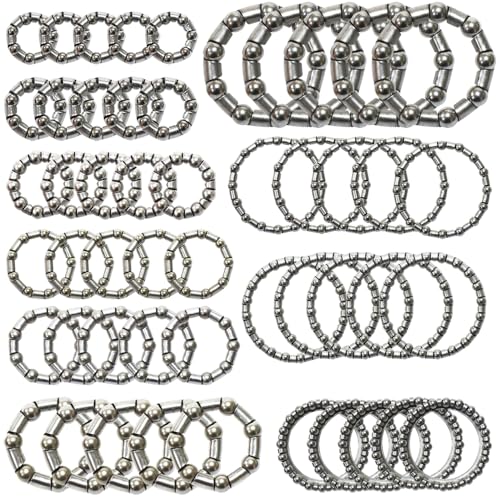 Albedel 5 Sets of 10 Kinds Bike Ball Bearing Headset Retainer Crank Caged Wheel 4mm to 8mm / 1/6” to 1/3“ Repair Accessories