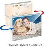 Acrylic Picture Frame, TWING 5x7 Inch 5 Pack Acrylic Photo Frames Horizontal Magnet Double Sided Acrylic Frames Set with Microfiber Cloth,12 + 12MM Thickness Clear Picture Frame Desktop Display, Gifts