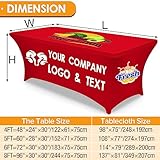 Custom Table Cloth with Business Logo Custom Tablecloth Custom Table Runner with Business Logo Promotional Items Your Logo Table Banner Sign Personalized Table Cloth (Rectangular Spandex 8 FT)