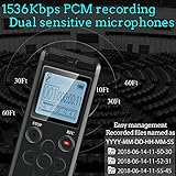 136GB Digital Voice Recorder Voice Activated Recorder for Lectures Meetings Hours Sound Audio Recorder Dictaphone Recording Device with Playback,MP3 Player,Password,Variable Speed.