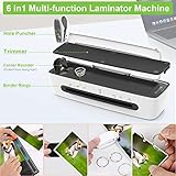 Laminator Machine with Laminating Sheets A4 Portable Thermal Lamination 9-Inch Laminate for Personal Office School Home Use, 6 in 1 Laminater Quick Warm Up Never Jam