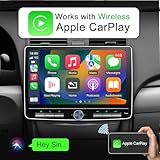 10 Inch Double Din Car Stereo Wireless CarPlay Android Auto 2G+32G Detachable Touchscreen Android Car Play Radio Bluetooth AM FM GPS Navigation WiFi Car Audio Receiver 2 Din Head Unit QLED Screen