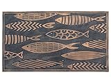 A1 Home Collections Pin Outdoor Entrance, Fun Designed Floor, Welcome Front Door Indoor Non-Slip Backing Rubber Mat for Outside, 18"X 30", Nautical Fish