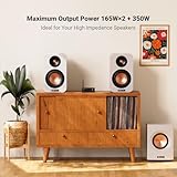 Fosi Audio Bluetooth Subwoofer Amplifier 2.1, BT30D Pro Subwoofer Amp with TPA3255 Chips 165W x2+350W & Bass Treble Control, 2.1 Channel Sub Amplifier for Desktop/Outdoor/Bookshelf Speakers