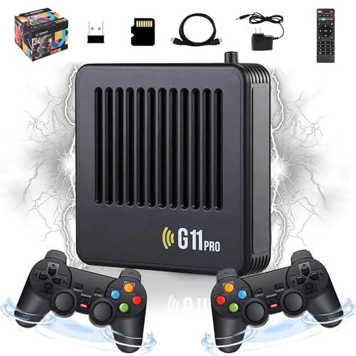 G11 Pro Game Box Game Stick,Built-in 60000 Games,50 Emulators,4k HDMI Retro Video Game Console with 2.4g Wireless Controllers,Portable Plug and Play Gaming Console,Gift for Men,Husband (256G)