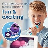 Philips Sonicare for Kids 3+ Bluetooth Connected Rechargeable Electric Power Toothbrush, Interactive for Better Brushing, Turquoise, HX6321/02