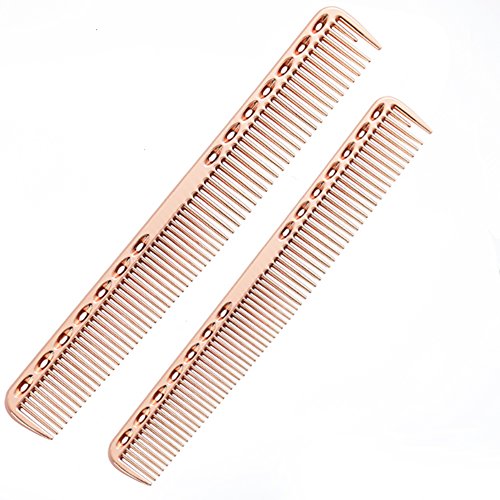SMITH CHU Professional Space Aluminum Dressing Combs for Women - Best Styling Comb for Long,Wet or Curly, Reduce Hair Loss and Dandruff&Headache Gold