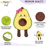 Avocado Microwavable Unscented Heating Pad for Women and Kids- Cute Soft Cozy Pillow Plush Heatable Warm Stuffed Animals - Kawaii Hot and Cold Plushie Food Toy - Avocado Gifts for Girls and Boys