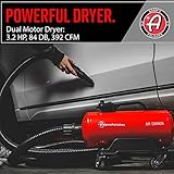 Adam's Air Cannon Car Dryer Blower - Powerful Detailing Wash | Filtered Dryers, Blowers & Blades Safer Than Microfiber Towel Cloth