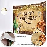 Mocsicka Western Cowboy Birthday Backdrop West Rodeo Cowboy Background Birthday Party Decoration Banner Cowboy Party Decorations (7x5ft (82x60 inch))