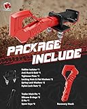 AMBULL Tow Hitch Receiver Hook with Hitch Tightener, Truck Hitch 2 Inch Receiver Hitch, Drop Forged Steel Trailer Hitch Receiver 88000 Lbs Break Strength, Scorpion Tail Tow Hook for Trucks, Red