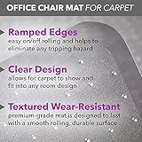 OFM Office Chair Mat for Carpet – Computer Desk Chair Mat for Carpeted Floors – Easy Glide Rolling Plastic Floor Mat for Office Chair on Carpet for Work, Home, Gaming with Extended Lip (36” x 48”)