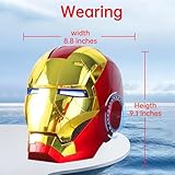 Tarrshiney Electronic MarK 5 Helmet Gold Voice Control/Sensing/Remote Control Open/Close with Sounds & LED Eyes Light Up Super Hero Movie 1:1 model Prop.