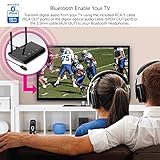 Aluratek Bluetooth Audio Receiver and Transmitter with Low Latency, Dual Antenna, Support Up to 100 Foot Range for Wireless from TV to Headphone/Speaker, PC, Home Theatre - ABCD54F