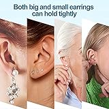 Earring Backs,18K Gold Silicone Earring Backs for Studs/Droopy Ears,Locking Secure Earring Backs for Heavy Earring,No-Irritate Hypoallergenice Soft Clear Earring Backs for Adults