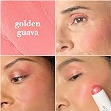 Julep Skip The Brush Cream to Powder Blush Stick - Golden Guava - Blendable and Buildable Color - 2-in-1 Blush and Cheek Makeup Stick