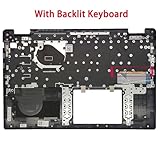 Jxjslp New Upper Case Palmrest Backlit Keyboard Assembly Replacement for DELL Latitude 3520 E3520 Series Laptop Top Cover US Layout DJP76 0DJP76 Black