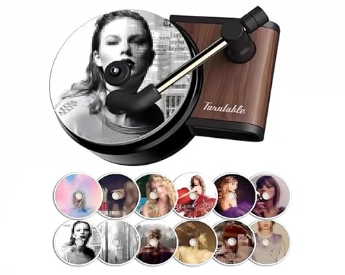 Taylo r Car Air Freshener Record Player Car Vent Clip Air Diffuser with 12pcs Refill Pads Aromatherapy Tablets for Swif t Fans Gift, Music Lovers Gifts (TS-air)