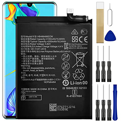 DDONG Replacement Battery HB486486ECW for Huawei Mate 20 Pro LYA-L29, P30 Pro VOG-L04 Battery Free Adhesive Tool