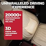 FREESOO Beige Car Seat Cover Full Set - Faux Nappa Leather Seat Covers for Cars, Ultra Breathable Waterproof Front Seats Cushion Protectors with Lumbar Support, Universal Fit for Sedans SUVs Pickups