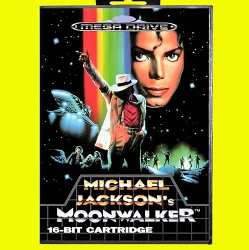 Moonwalker Game Card With Retail Box For Sega Mega Drive