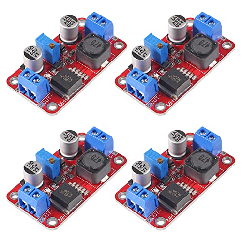 DWEII 4pcs XL6019 5A High Power Current DC to DC Step-up 5V 6V 12V 24V 3-35V to 5-40V Converter Adjustable Voltage Regulator Power Modules Boost Module Booster