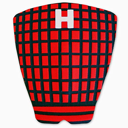 Hammer Surf Traction - The Boom Tail Pad - Made in The USA. 1 Piece Tail Pad for Surfing. Grip for All Boards - Surfboards, Shortboards, Longboards, Skimboards. Assorted Colors. (Red)