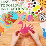 Sumind 16 Sets Arts and Crafts Kits for Kids Ages 3-5 Toddlers Craft Kit Preschoolers Kindergarten Elementary Animal Handprint Educational Learning Easy Fun School Birthday Gift for School Opening