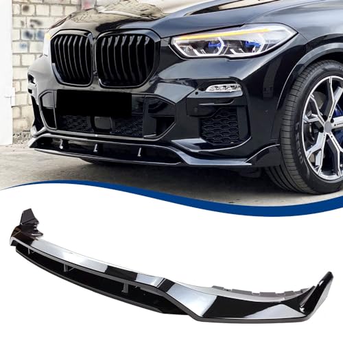 XPHAZZ G05 Front Lip Compatible with (2019-2023) BMW X5 G05 M-Sport Model M50i ABS Gloss Black Bumper Spoiler Air Splitter
