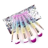 6 Pieces Mermaid Makeup Brush Set Lovely Makeup Brush Kit for Girls Portable Beauty Cosmetic Tools Women Cosmetic Concealer Brush