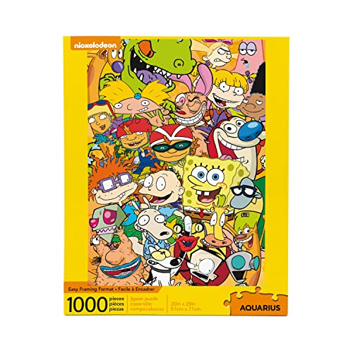 AQUARIUS Nickelodeon 90s Puzzle (1000 Piece Jigsaw Puzzle) - Officially Licensed Nickelodeon Merchandise & Collectibles - Glare Free - Precision Fit - 20 x 28 Inches