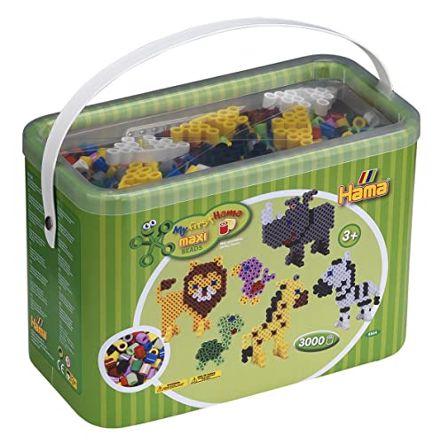 Hama Fuse Beads and Pegboards in Bucket 3,000 pcs - Creative and Educational Fun, Arts & Crafts Toys for Ages 5+