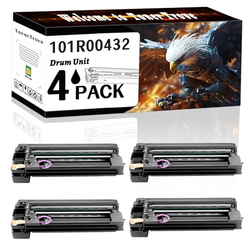 101R00432 Drum Unit Compatible for Xerox WorkCentre 5016 5020 Printers, Office Printing is Easy Clear Smooth (4 Pack Black)