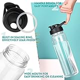 Mimorou 12 Pcs 24 OZ Water Bottles Bulk Reusable Plastic Sports Bottles Pack Portable Sports Water Cups for Adults School Teams Gym Hike Camping Cycling(Clear)