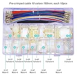 Yoeruyo Mini-Fit Jr 4.2mm Pitch Connector with Premium 20AWG Pre-Crimped Cables,Compatible with Molex Mini-Fit Jr Dual Row 2 * 1/2/3/4/5/6Pin 5557 Housing (MX4.2-5557-Dual)