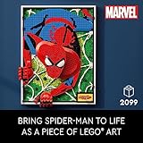 LEGO Art The Amazing Spider-Man 31209 Build & Display Home Decor Wall Art Kit, Nostalgic Super Hero Gift for Adults or Back to School Gift for Teen Spider-Man Fans