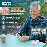 Explore Li+ Rechargeable OTC Hearing Aids – Self-Fitting, Bluetooth 5.0 Hearing Aids with Phone Call & Music Function | Comfortable & Discreet Receiver-in-Canal Design - FDA-Registered for Seniors and Adults