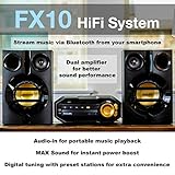 PHILIPS FX10 Bluetooth Stereo System for Home with CD Player , MP3, USB, FM Radio, Bass Reflex Speaker, 230 W, Remote Control Included