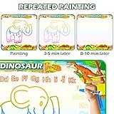 Jasonwell Aqua Water Doodle Mat 60x40 Inches Large Magic Drawing Doodling Mat Coloring Mat Educational Toys Christmas Birthday Gifts for Kids Toddler Boys Girls Age 2 3 4 5 6 7 8 Year Old (Dinosaur)