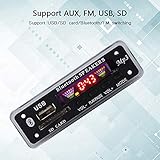 DC 5V/12V Bluetooth 5.0 Audio Decoder Board Audio Module USB AUX SD FM Radio Lossless MP3/ WMA/WAV/FLAC/APE Decoder Board Module, Colors Screen Display (Black)