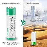 Enegitech AA Lithium Battery, 3000mAh 1.5V Double A Lithium Battery for Blink Camera, Doorbell, Smart Lock Deadbolt, Security Aralm System Non-Rechargeable 16 Pack