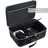 Zadii Hard Shell Carrying Case Compatible with PS5, Protective Travel Bag Holds Original PlayStation 5, DualSense Controllers, Base and Other Accessories