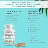 Clean Nutraceuticals Quercetin Zinc Vitamin C Vitamin D Bromelain Elderberry - Lung Immune Support Supplement Adults with Artemisinin, Sea Moss, Echinacea, Allergy Relief