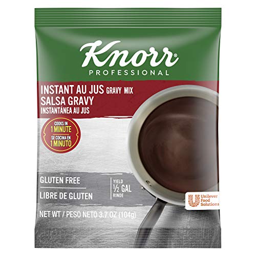 Knorr Professional Instant Au Jus Gravy Mix Gluten Free, No Artificial Flavors or Preservatives, No added MSG, Dairy Free, Colors from Natural Sources, 3.7 oz, Pack of 12