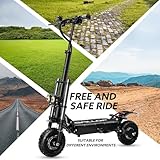 Gallop Fast Electric Scooter for Adults, Up to 55MPH 5600W 60V Dual Motor 60 Miles Long Range Off-Road Scooter with Seat,11" Off-Road Tires, Oil Hydraulic Brake, Foldable for Commuting and Adventure